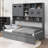 A Twin-Sized Wooden Daybed Featuring Two Built-In Drawers And A Convenient Shelf-2046809552