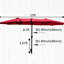 Très grand parasol double de 15 pi x 9 pi pour le jardin - Abri de piscine pour terrasse avec manivelle et évents de patio