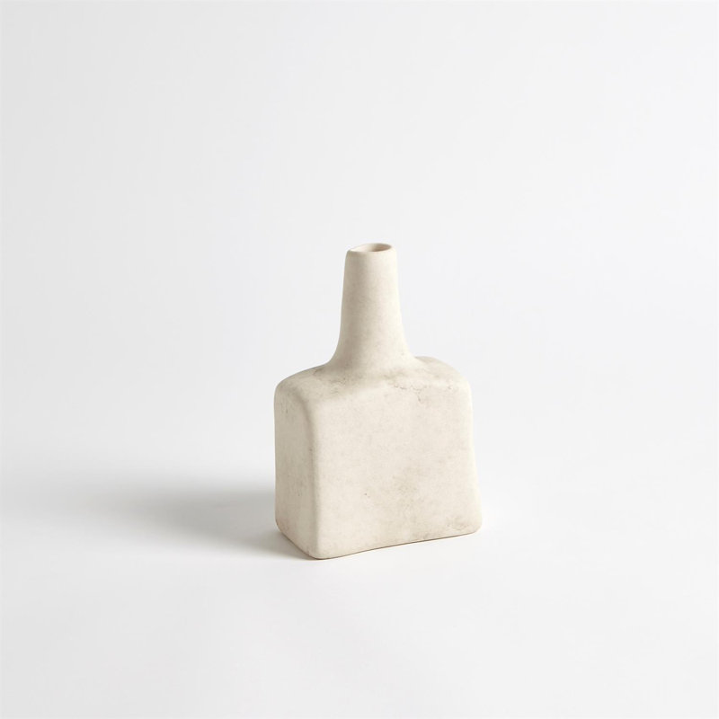 Tall Stack Bottle-Reactive Ivory, 7.25" H x 4.5" W x 2.75" D