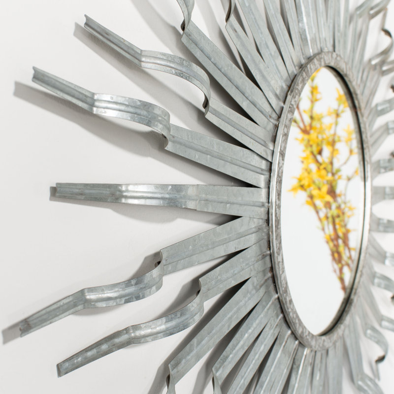 Fabiana Iron Flat Wall Mirror, Silver