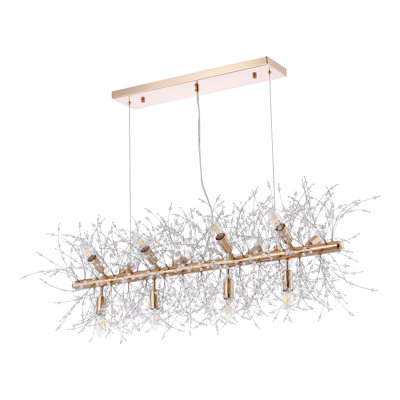 Lustre pour îlot de cuisine 12 lumières à intensité variable 36 pouces Volkan