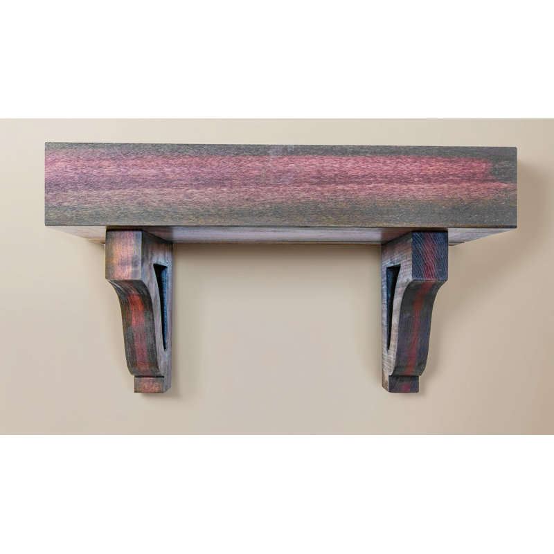 Tablettes flottantes en peuplier avec corbeaux, H 12 po x l 58 po x P 8 po