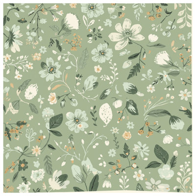 Green Floral Pattern Comforter