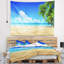 Palmiers de noix de coco en polyester courbés en tapisserie de plage avec accessoires suspendus inclus-28500240