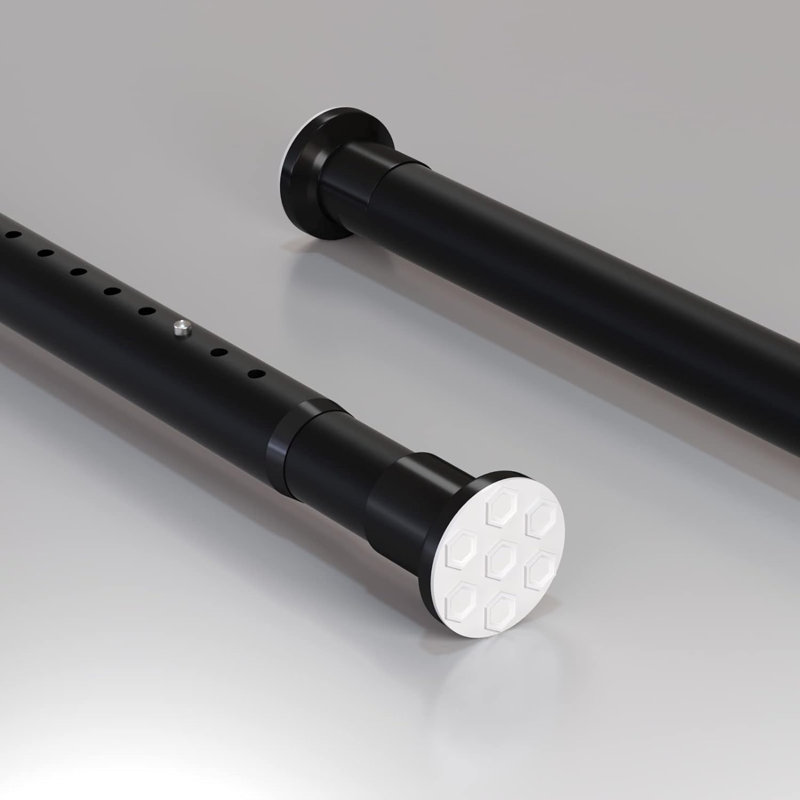 Tringle à rideau de douche à tension réglable sans perçage requis Paravent à ressort pour fenêtre de salle de bain Fabrication robuste en acier résistant à la rouille