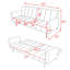 Twin 75.2 " Upholstered Convertible Sofa