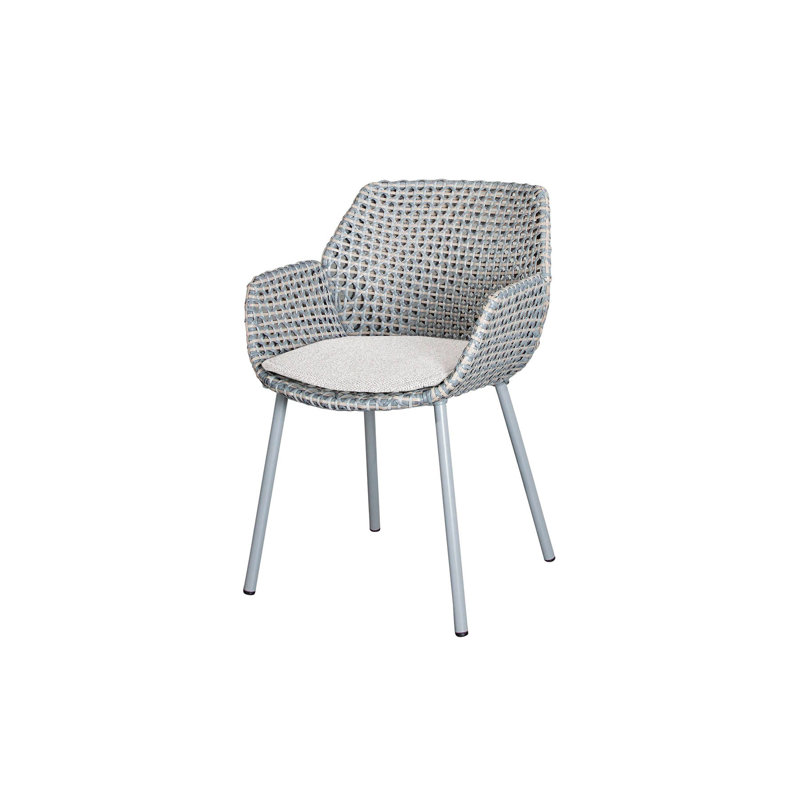 Vibe Chair, Light Gray, White Sunbrella®