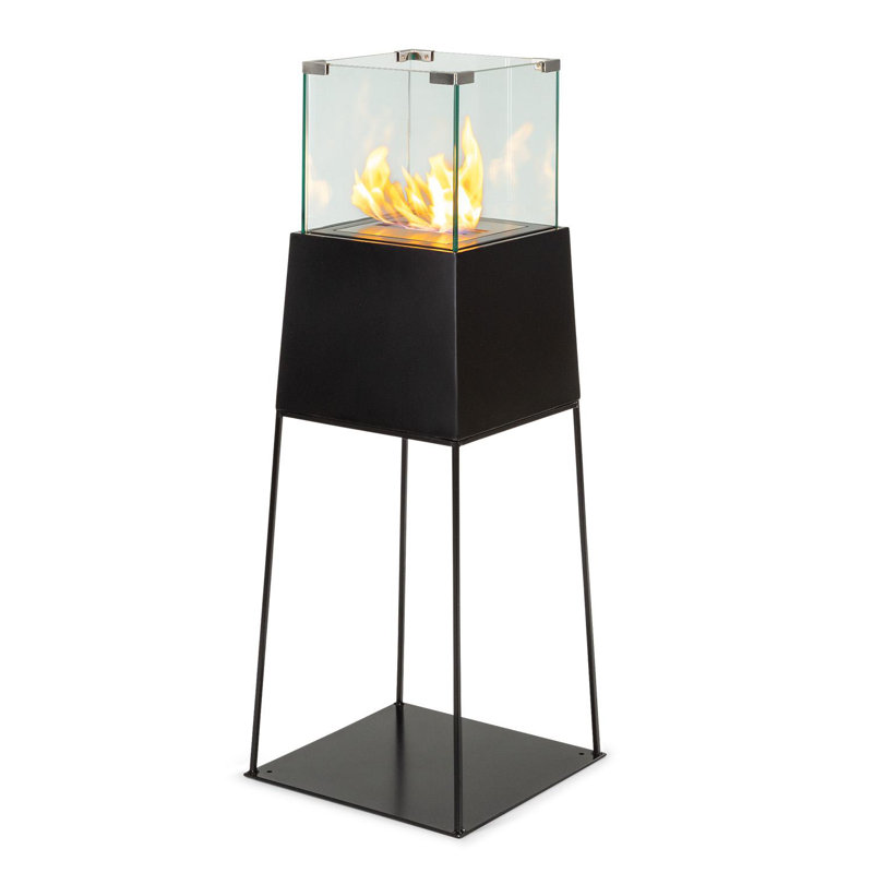 Steel Bio-Ethanol Smokeless Outdoor Fireplace, Black