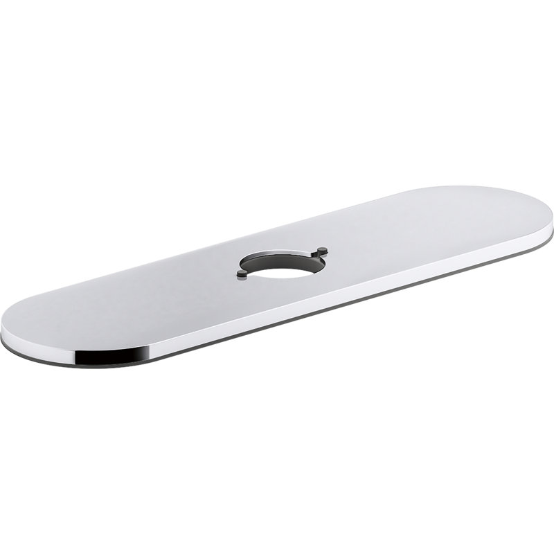 Tone Three-Hole Kitchen Faucet Escutcheon, Polished Chrome