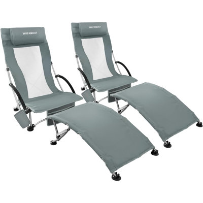 Chaise de plage pliante avec coussins