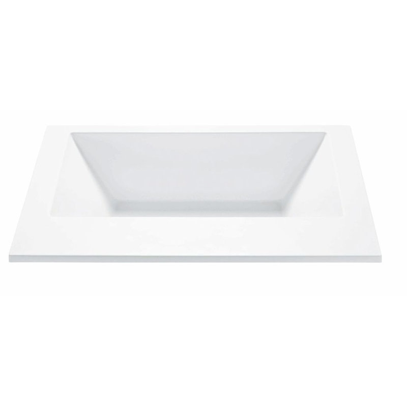 Metro 1 Soaking Acrylic Bathtub - 72 x 42, White, Drop In, 20" H x 72" W x 37.25" D