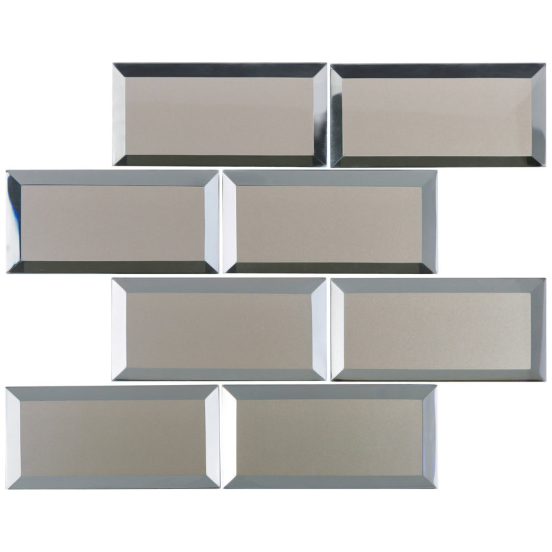 Carrelage mosaïque en verre lustré 11,82 po x 12,01 po Reflection, Bronze cuivré