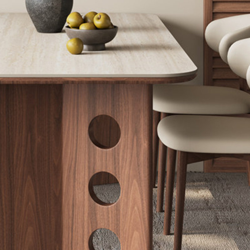 Table de salle à manger Minimalist, 7 pièces : table, 6 chaises, H 29,52 po x L 55,11 po x l 31,49 po