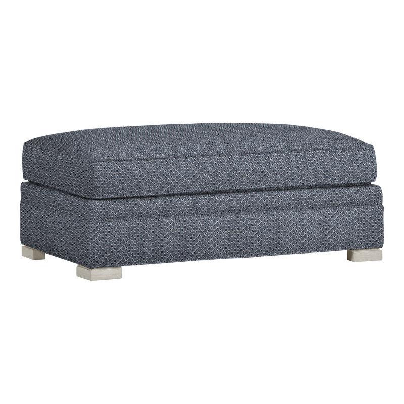 Nicholas Upholstered Ottoman, Wrenn, Perigold Rise Indigo