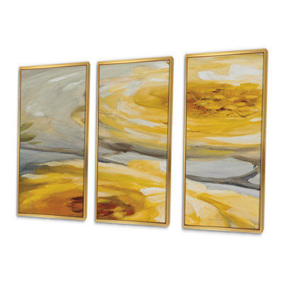 «Sunshine Yellow Flower III», ensemble d'art mural sur toile encadré 3