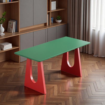 Unique And Bright-colored Rectangular Writing Desk