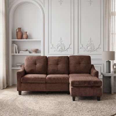 3 Seater Chenille Corner Sofa