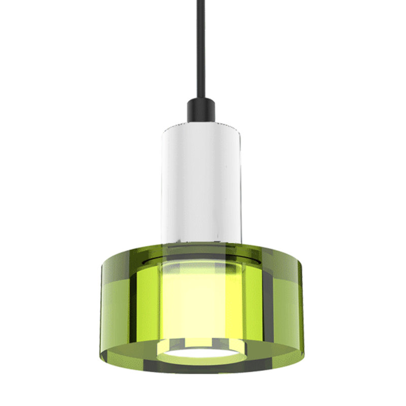 Luminaire suspendu simple Gel, Blanc, Vert