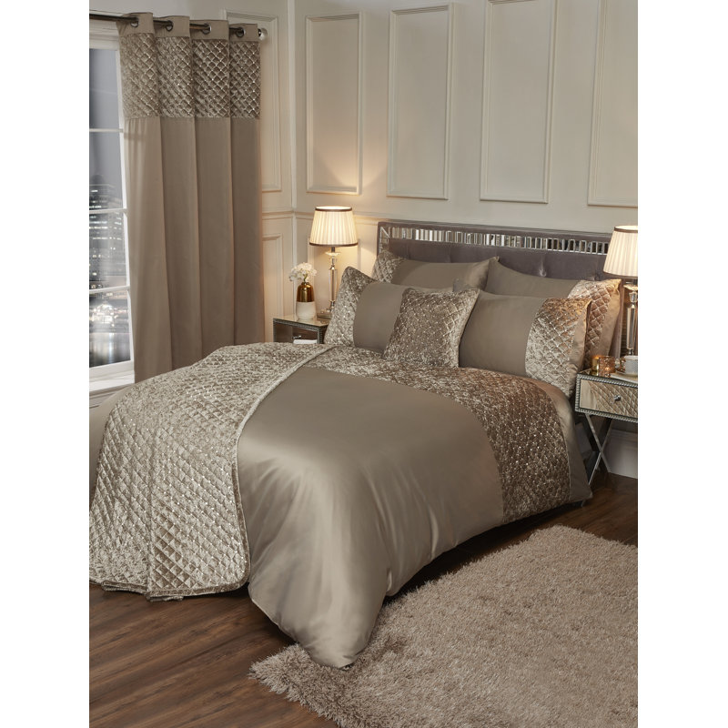 Glamour Square Throw Pillow Cover, Mink