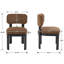 Chaises de salle à manger rembourrées avec pieds en bois Soild Chaises de salle à manger modernes et confortables pour la cuisine, le salon et le restaurant-1173402560-1173402588