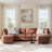 Dayman 125"W 6-Piece Modern Storage Convertible Sectional Sofa With End Table-124360552