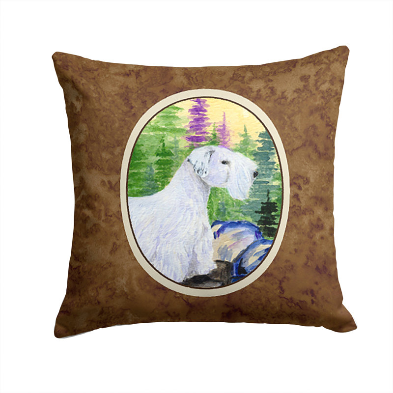 Coussin décoratif intérieur/extérieur carré sealyham terrier