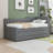 3 Drawers Upholstered Daybed with Twin Trundle-307588554-307588555