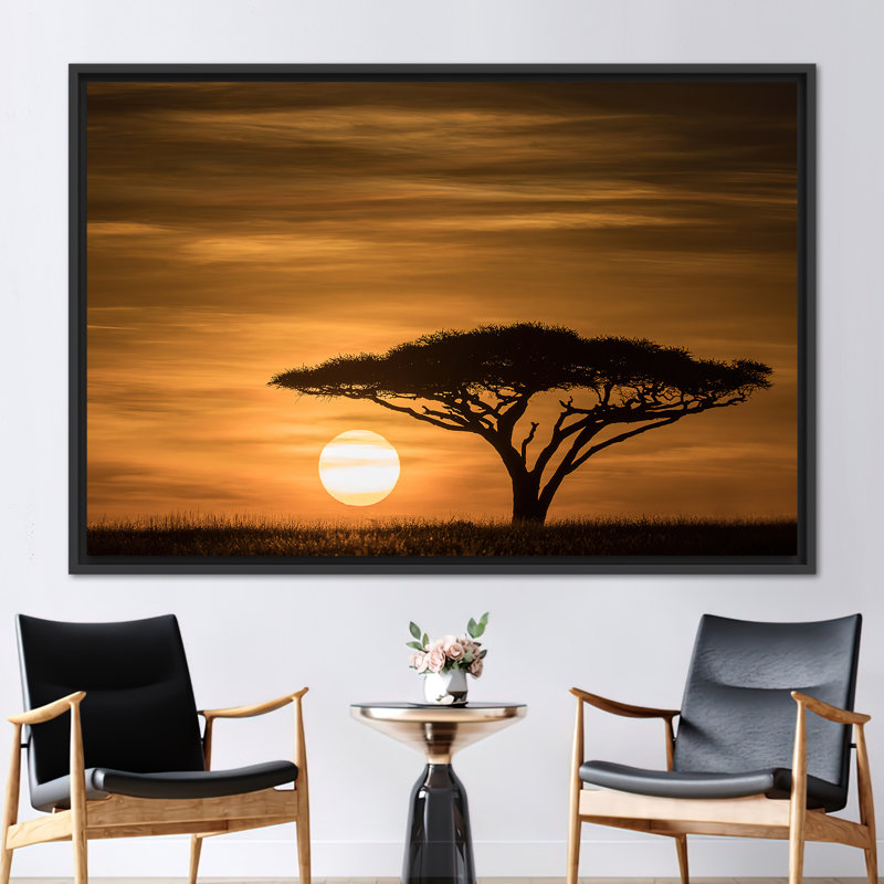 Print on Canvas, 20 cm H x 30 cm W, Black Floater Framed