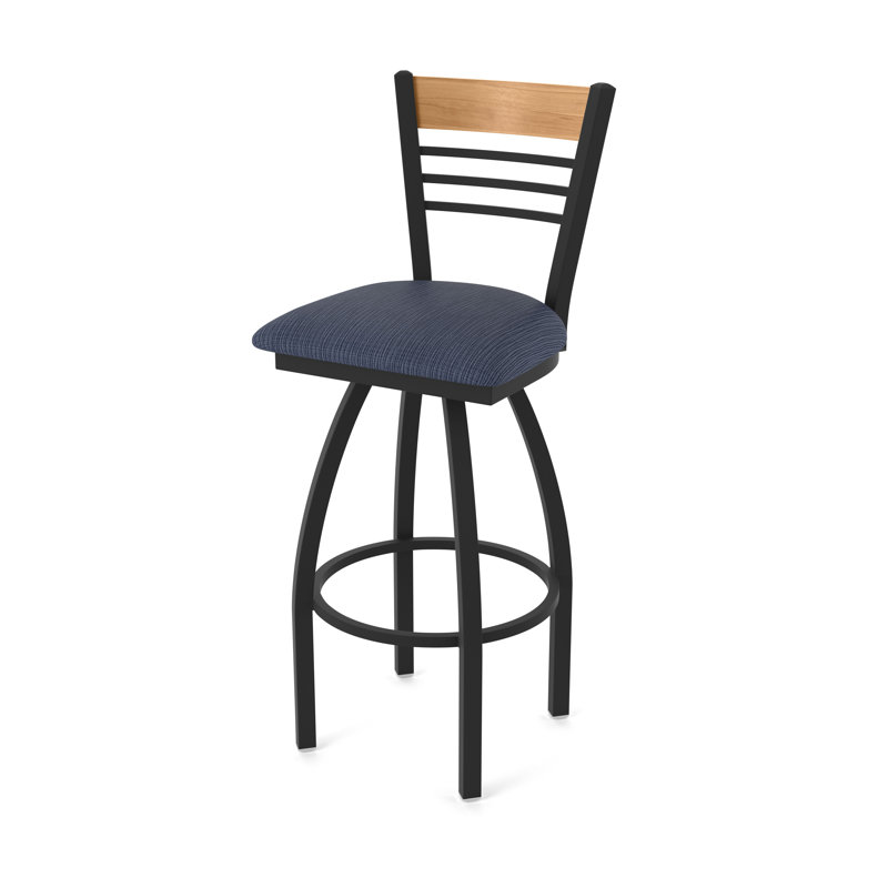 Tabouret tournant 880 Eleanor, Noir, Bleu très foncé, Très grand (assise de 36 po de hauteur)