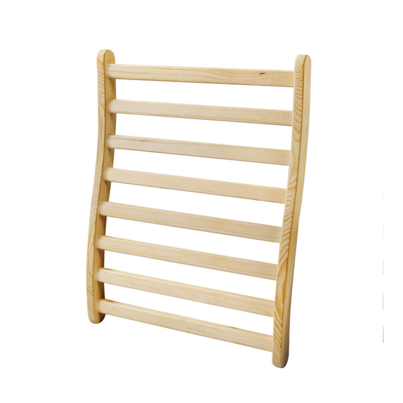 Sauna Backrest, S-Shaped Canadian Natural Hemlock Sauna Chair With Backrest, Non-Toxic Sauna, Brown