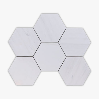Bianco Dolomiti 10" x 12" Marble Honeycomb Mosaic Wall & Floor Tile