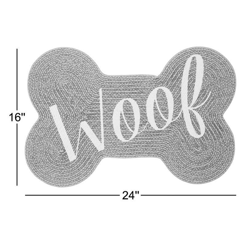 Tapis en os Houpzdale, gris
