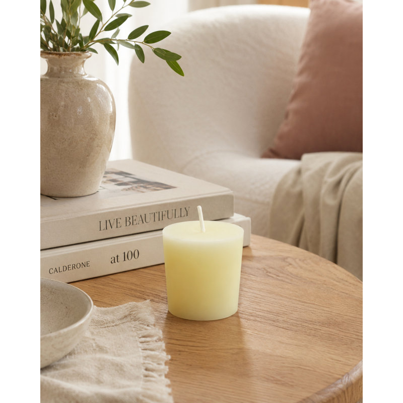 Bougie votive sans parfum Votive, Ivoire, Ensemble de 12