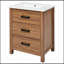 Petit meuble-lavabo 24 "avec lavabo en céramique