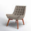 Fauteuil d'appoint rembourré avec pieds en bois Bram-995269988
