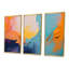 «Blue and Orange Paint Expression 1», art mural abstrait-1877190624-1877190634
