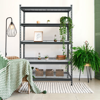 5-Tier Adjustable Metal Shelving, 48”Wx24”Dx72”H, 4000LBS Capacity