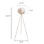 Lampe trépied H 65,75 po avec abat-jour en forme de citrouille Wynogène