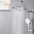 10" Rain Shower Head & Handheld System - Wall Mounted, Metal, Finish, 3 Spray Patterns, Adjustable Height, To Corrosion And Cracking Assembly Mount, Slide Bar, Finish