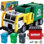 Camion-poubelle de 16 po avec lumières et sons, jouets de camion à ordures réalistes avec fonction de levage de poubelle et camion à ordures, cadeau d'anniversaire de Noël pour camion de 2 ans