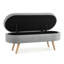 Banc de rangement repose-pieds ovale