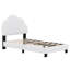 Lit plateforme tapissier avec tête de lit en forme de nuage