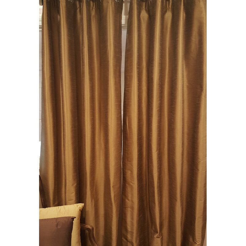 Shelburne Semi Sheer Curtain Single Panel, 50" W x 96" L, Bronze