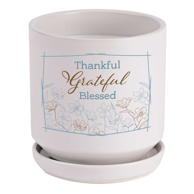 Planter Thankful Grateful Blessed
