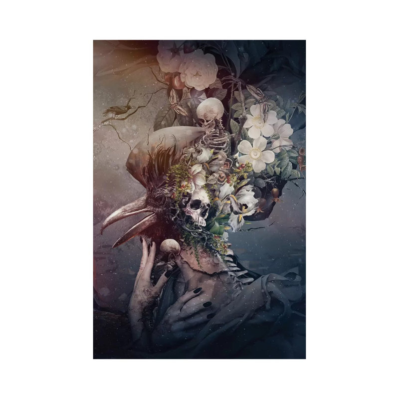 Raven Iii by Riza Peker - Wrapped Canvas Gallery-Wrapped Canvas Giclée, 66.04 cm H x 45.72 cm W x 1.91 cm D