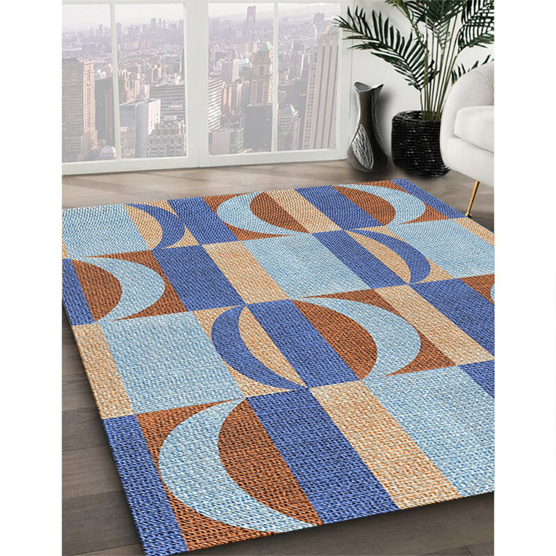 Geometric Indoor Rug, Round 6'