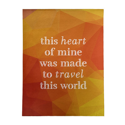 Tapis en polyester en simili-citation pierre de voyage love