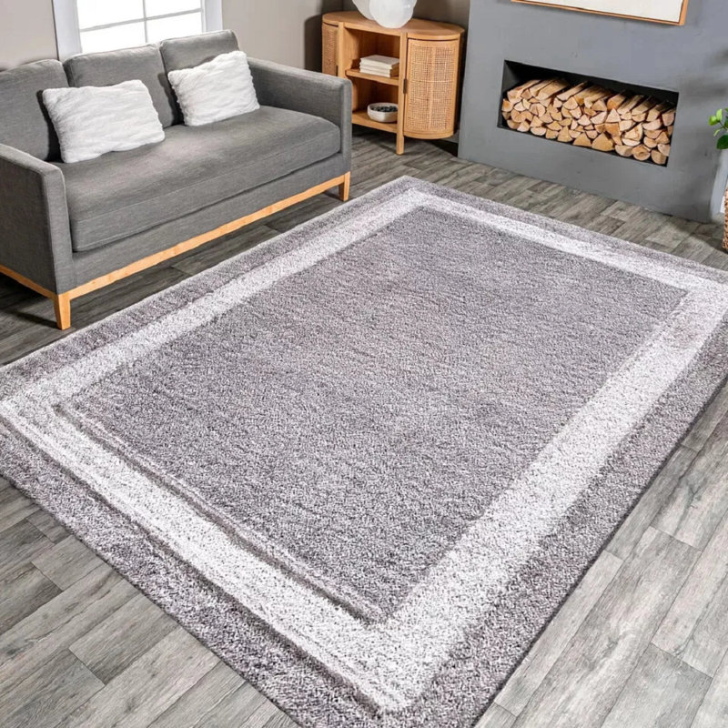 Geometric Indoor / Outdoor Area Rug, Rectangle 160 x 230 cm, Grey