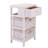 1-Drawer Nightstand with Two Removable Baskets, Storage Bedside Table