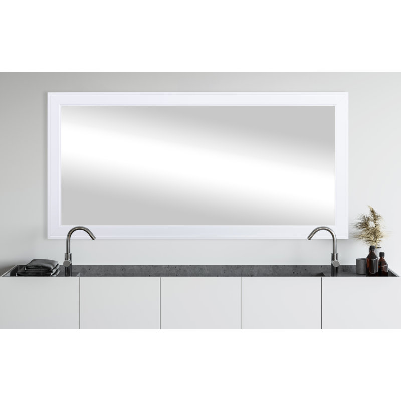 Bornhardt Engineered Wood Wall Mirror, 39" x 78", White